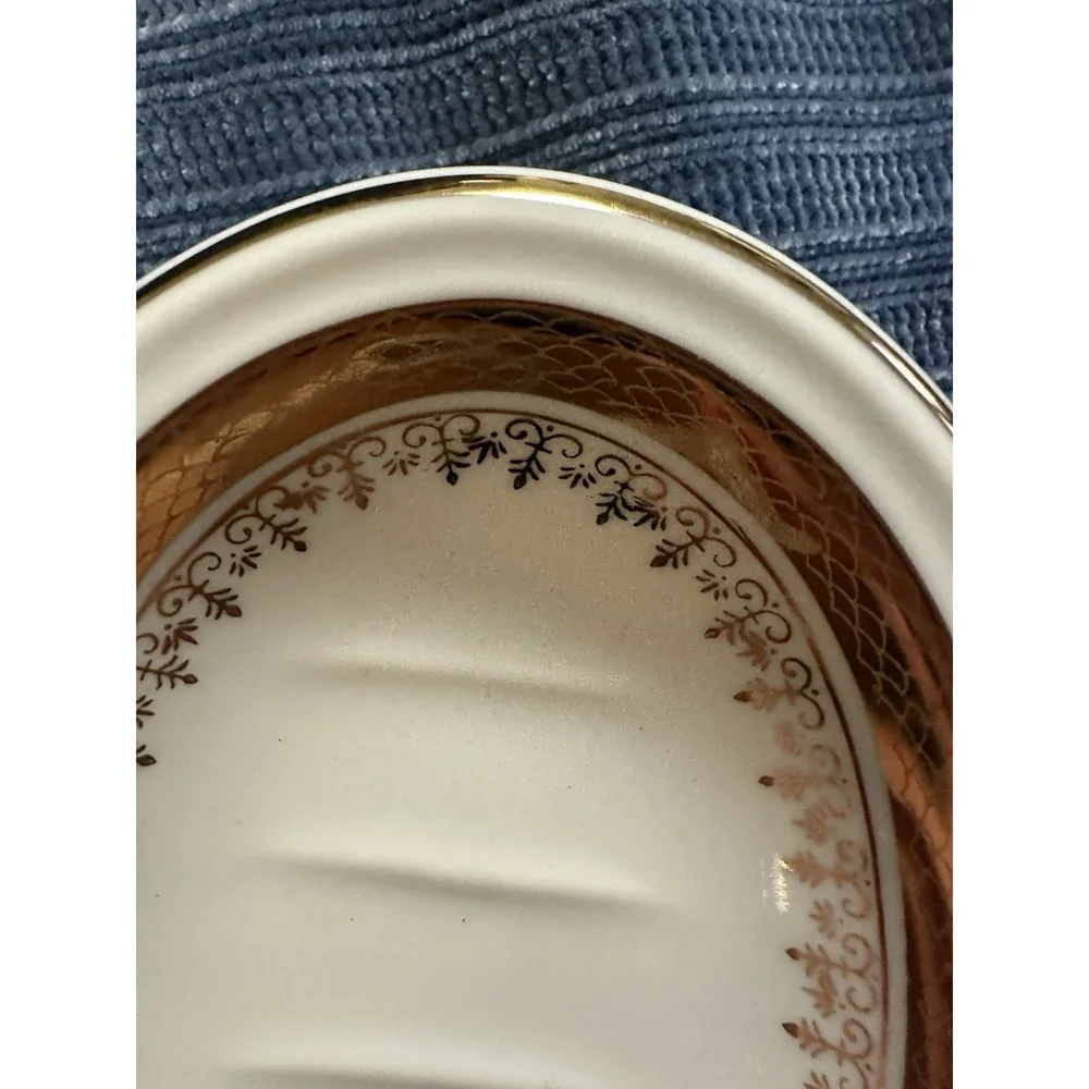 VINTAGE Andre Richard Regal Gold Ceramic Soap Dish Japan 5.75
